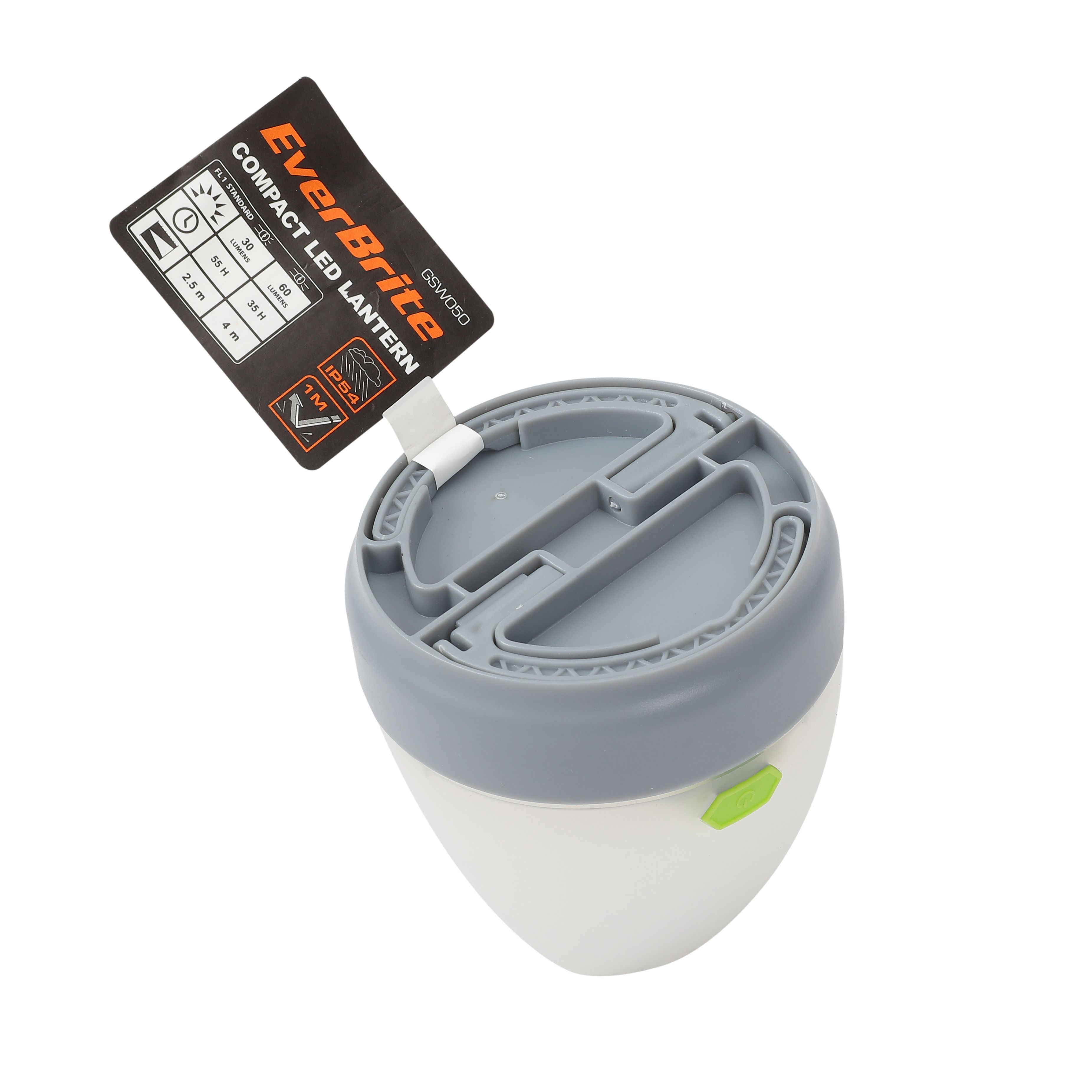 EverBrite Grey Battery-powered LED 60lm Camping lantern