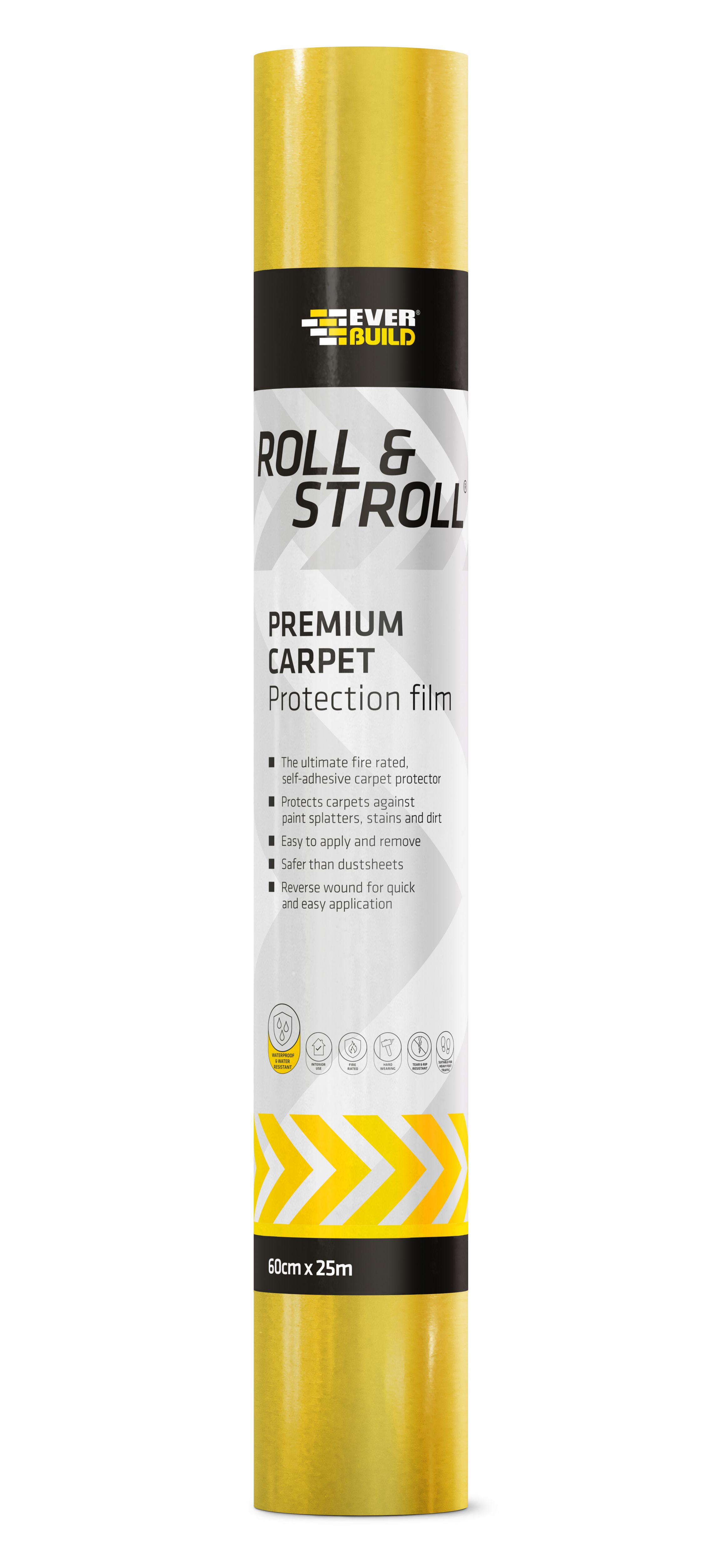 Everbuild Roll & Stroll Premium Non-slip Plastic Protector roll, (L)25m ...