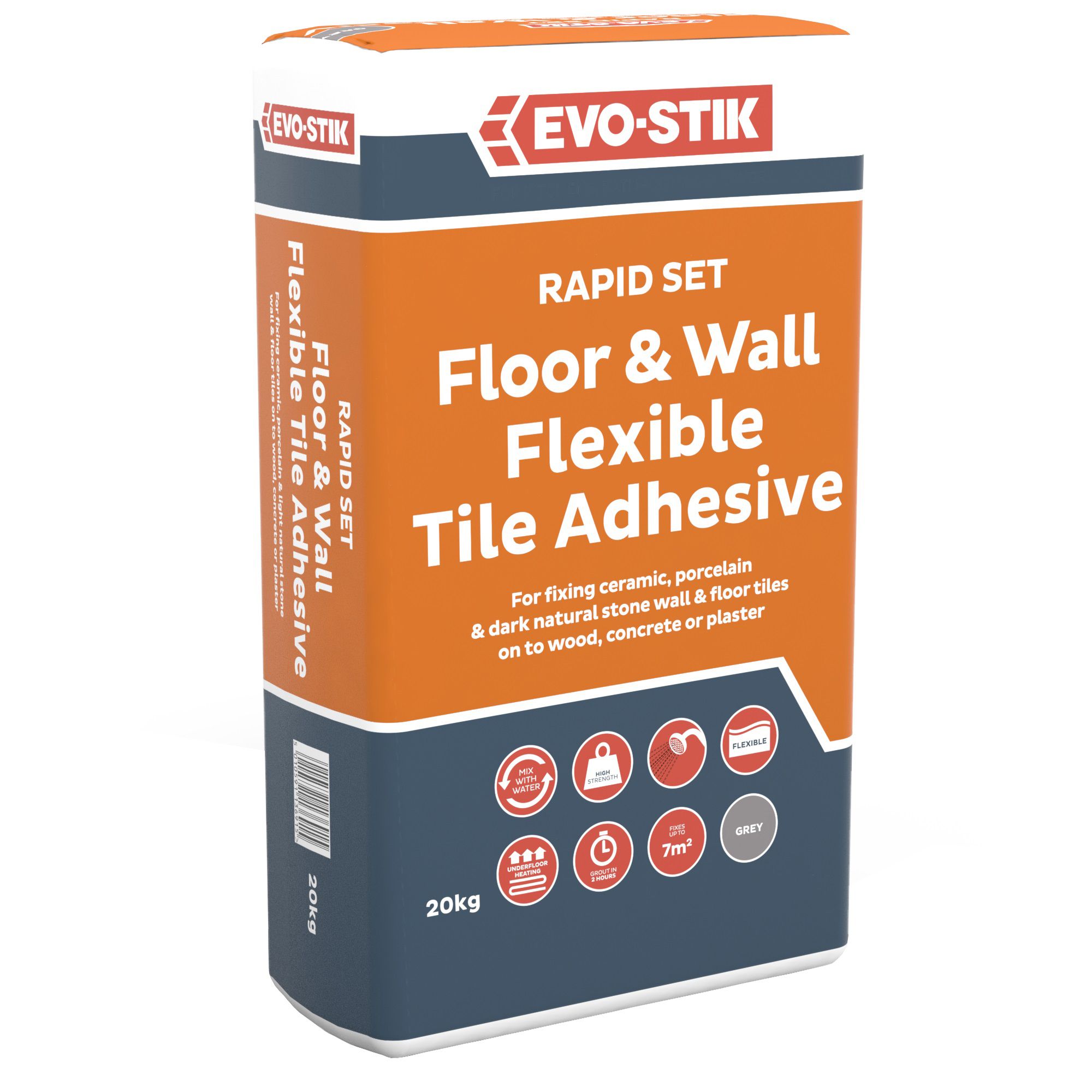 Mapei Grey Wall & floor tile Adhesive, 20kg