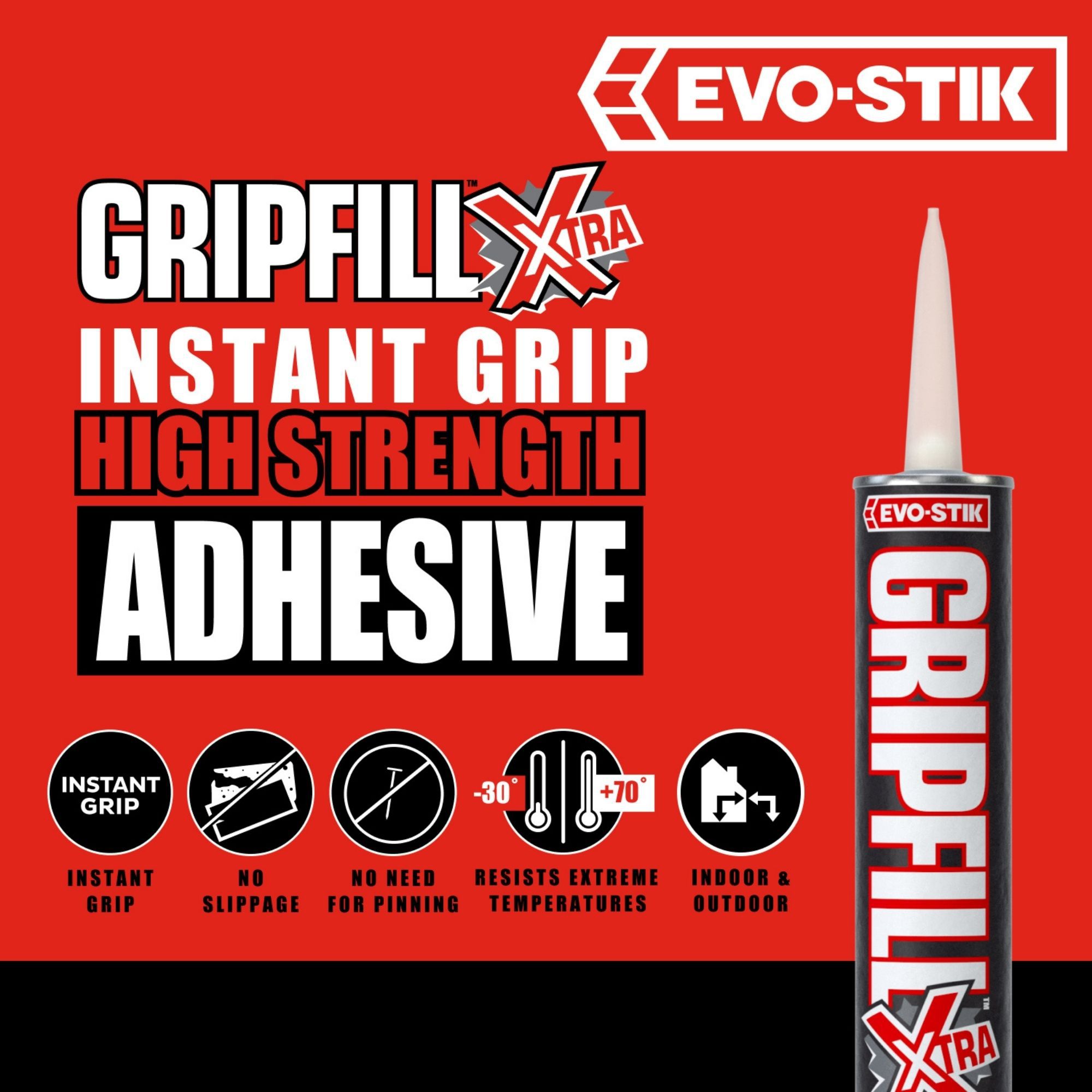 Evo-Stik Gripfill Buff Waterproof Grab adhesive, Volume 350ml