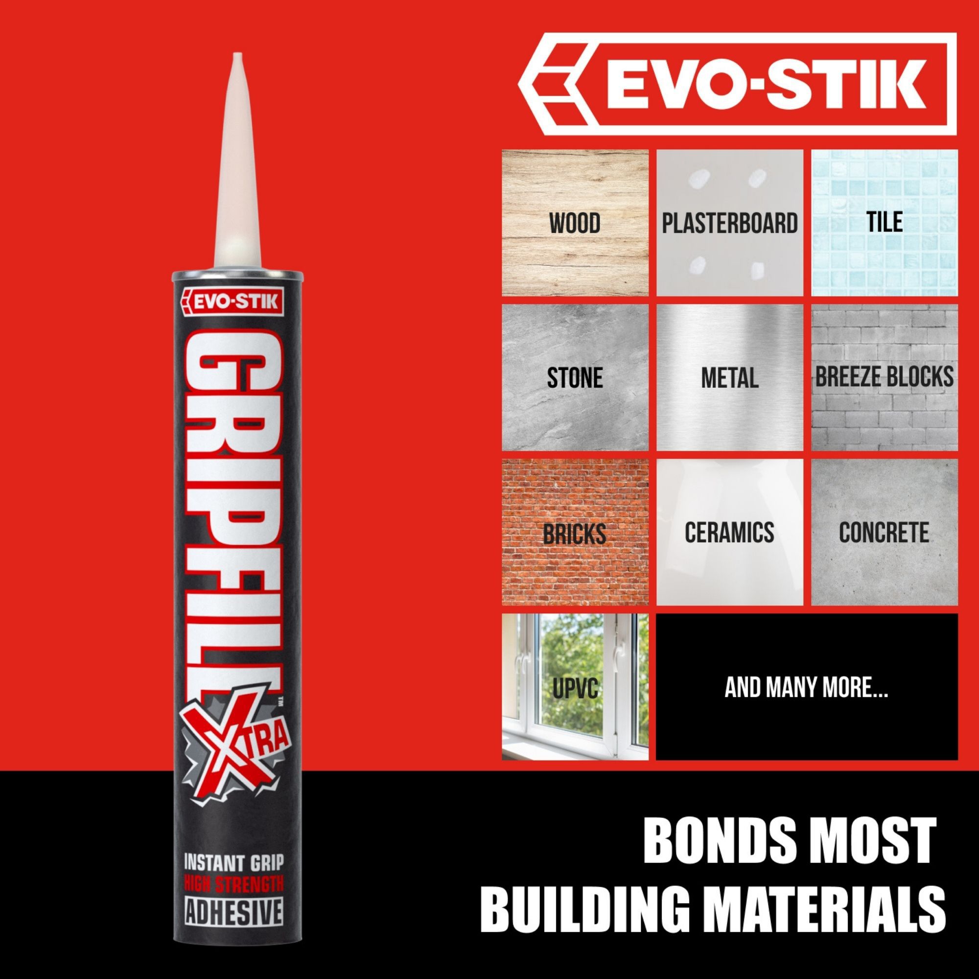Evo-Stik Gripfill Buff Waterproof Grab adhesive, Volume 350ml