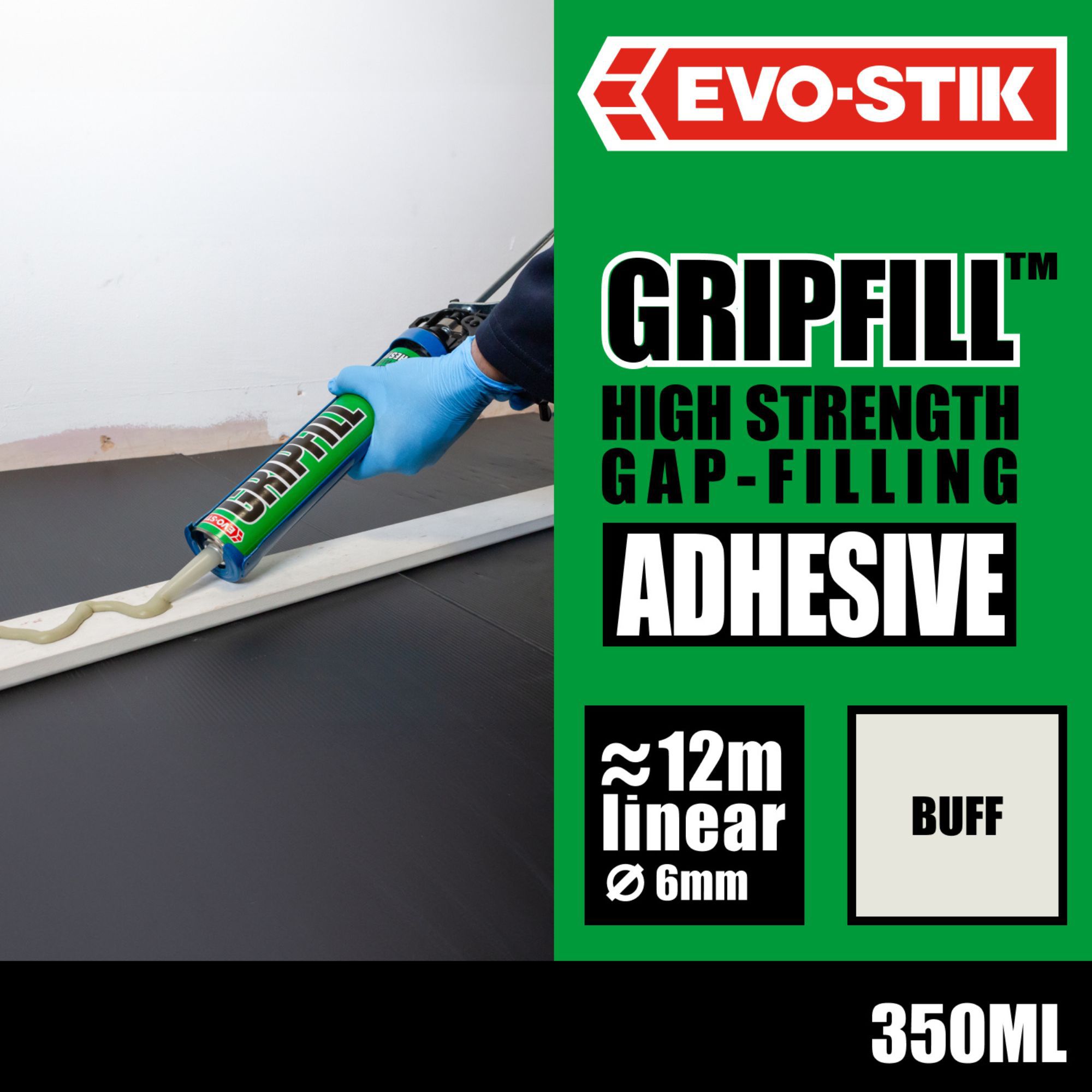Evo-Stik Gripfill Grey Grab adhesive, Volume 350ml