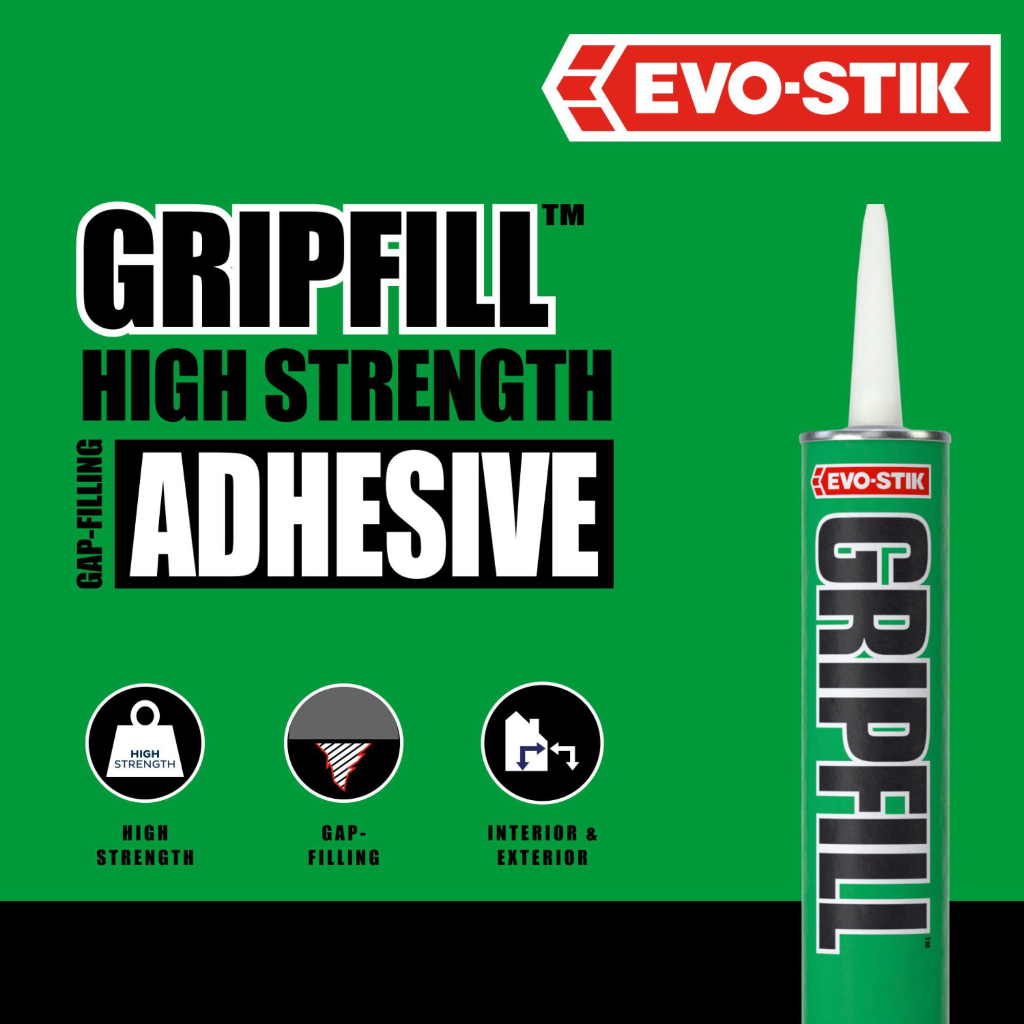 Evo-Stik Gripfill Grey Grab adhesive, Volume 350ml