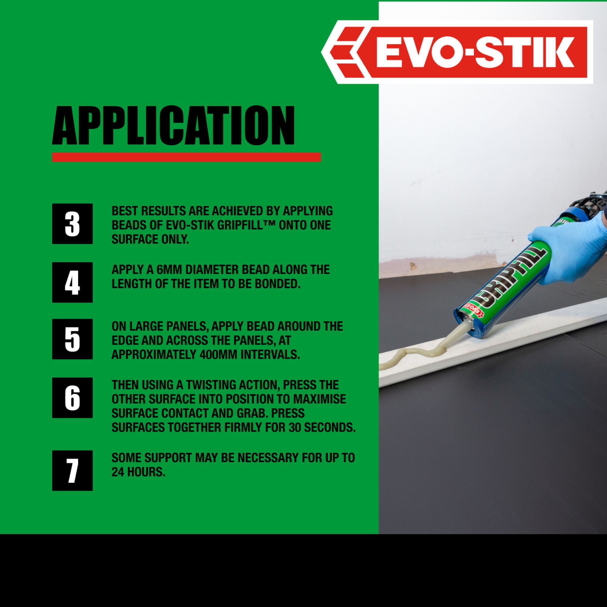 Evo-Stik Gripfill Grey Grab adhesive, Volume 350ml