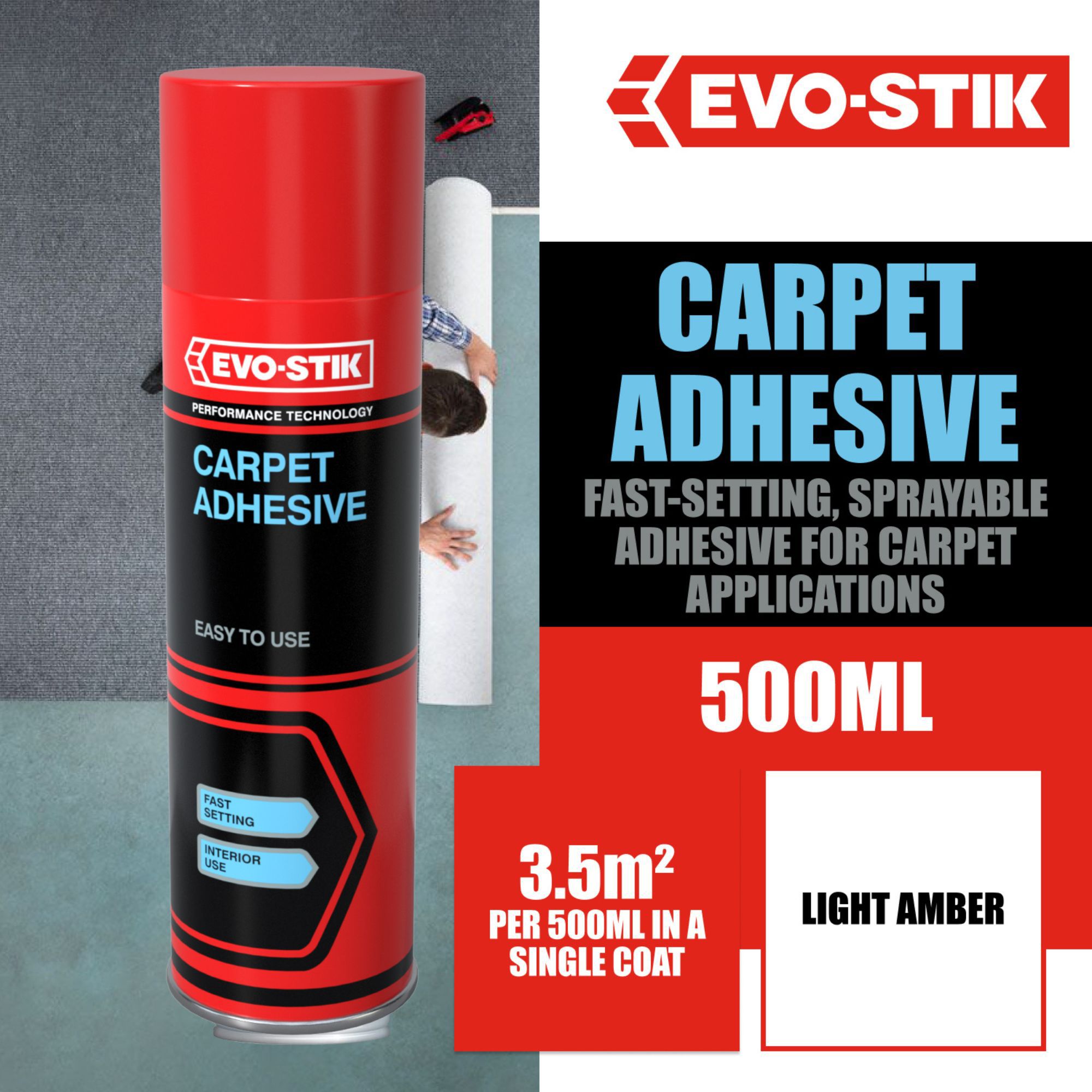 Evo-Stik Light amber Carpet Adhesive 500ml