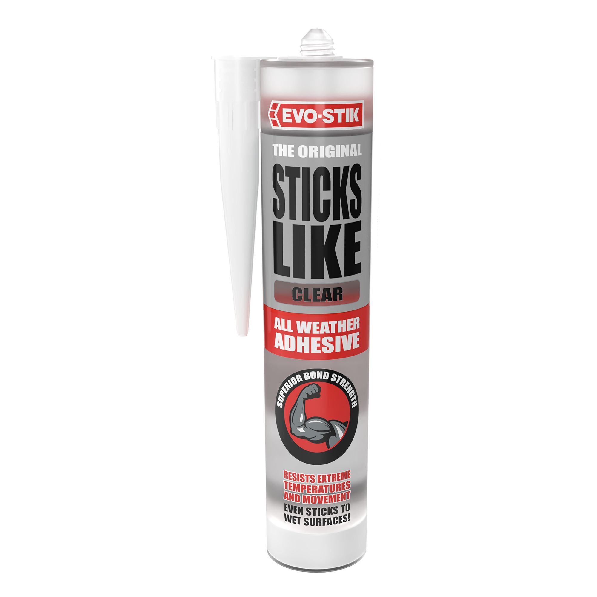 Evo-Stik Sticks Like Clear Weatherproof Grab adhesive, Volume 290ml