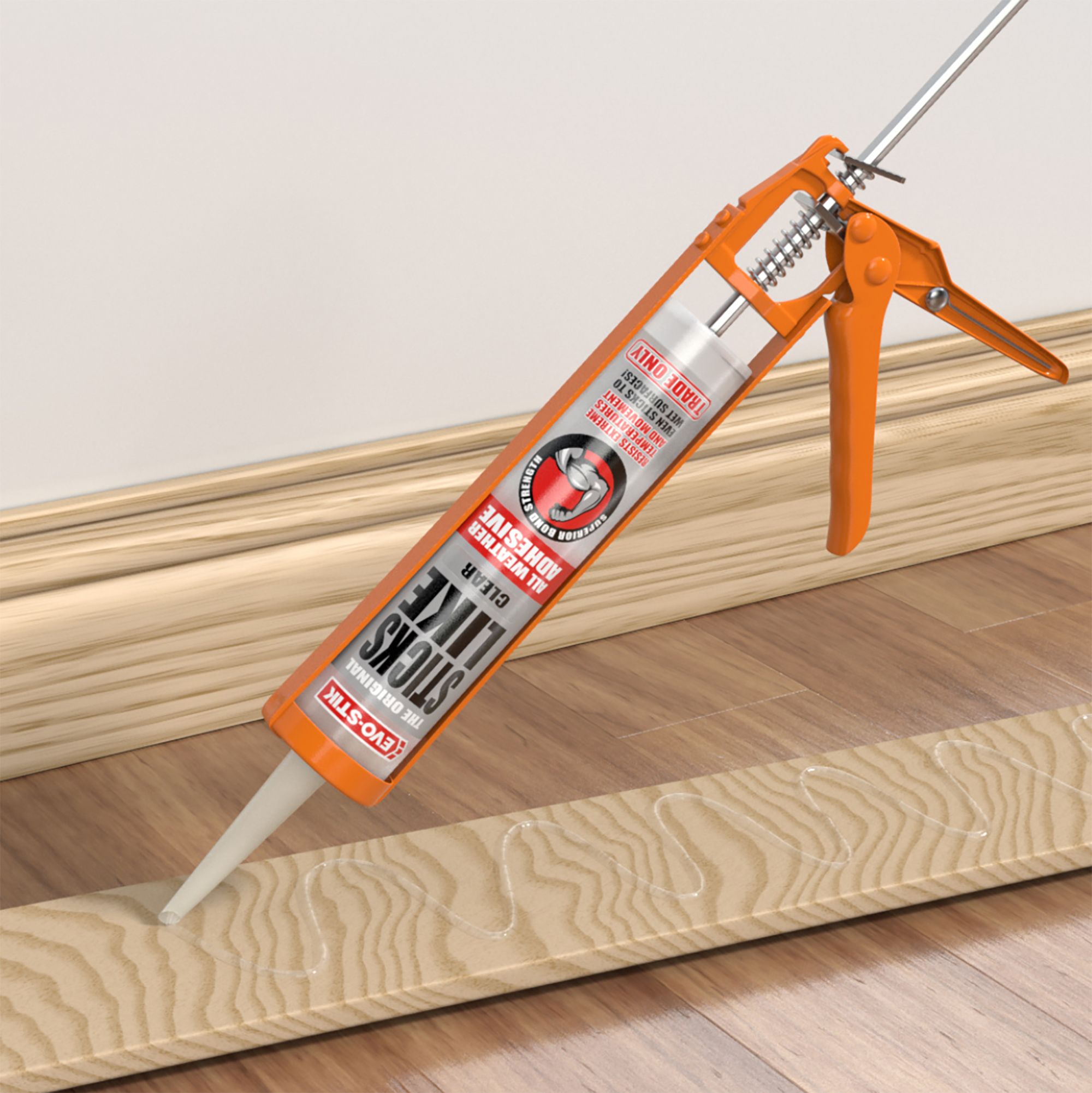 Evo-Stik Sticks Like Clear Weatherproof Grab adhesive, Volume 290ml