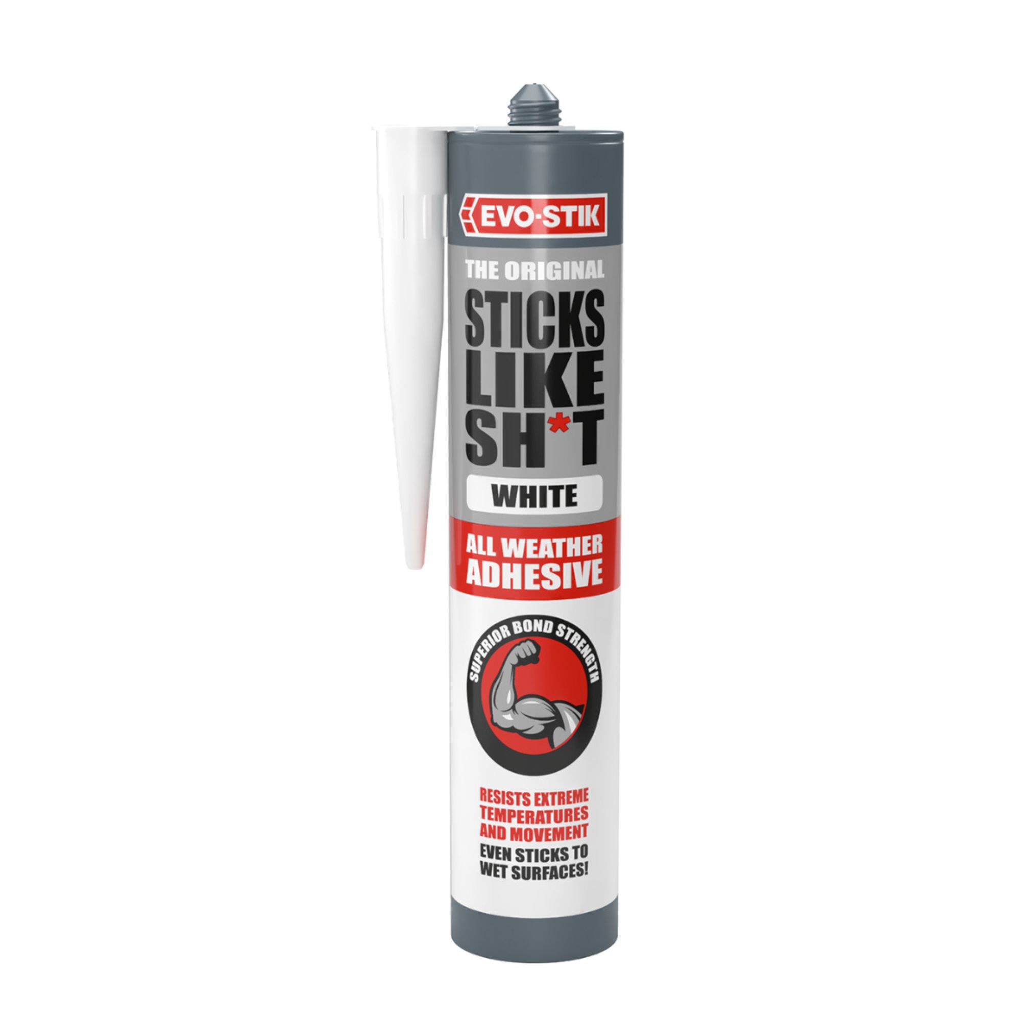 Evo-Stik Sticks Like Sh*t White Water resistant Grab adhesive, Volume 290ml