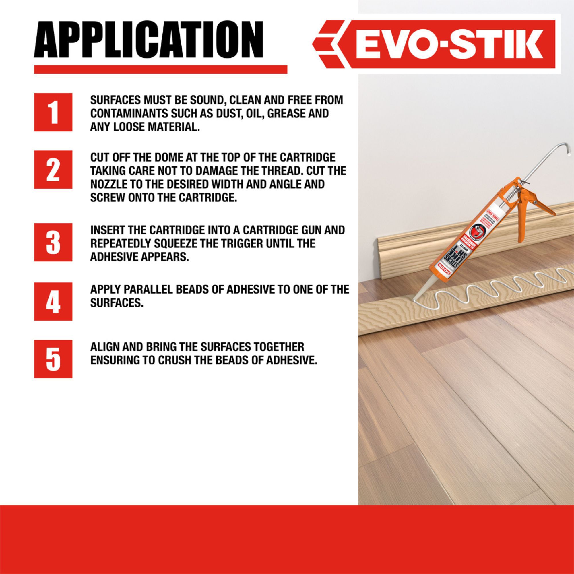 Evo-Stik Sticks Like Sh*t White Water resistant Grab adhesive, Volume 290ml