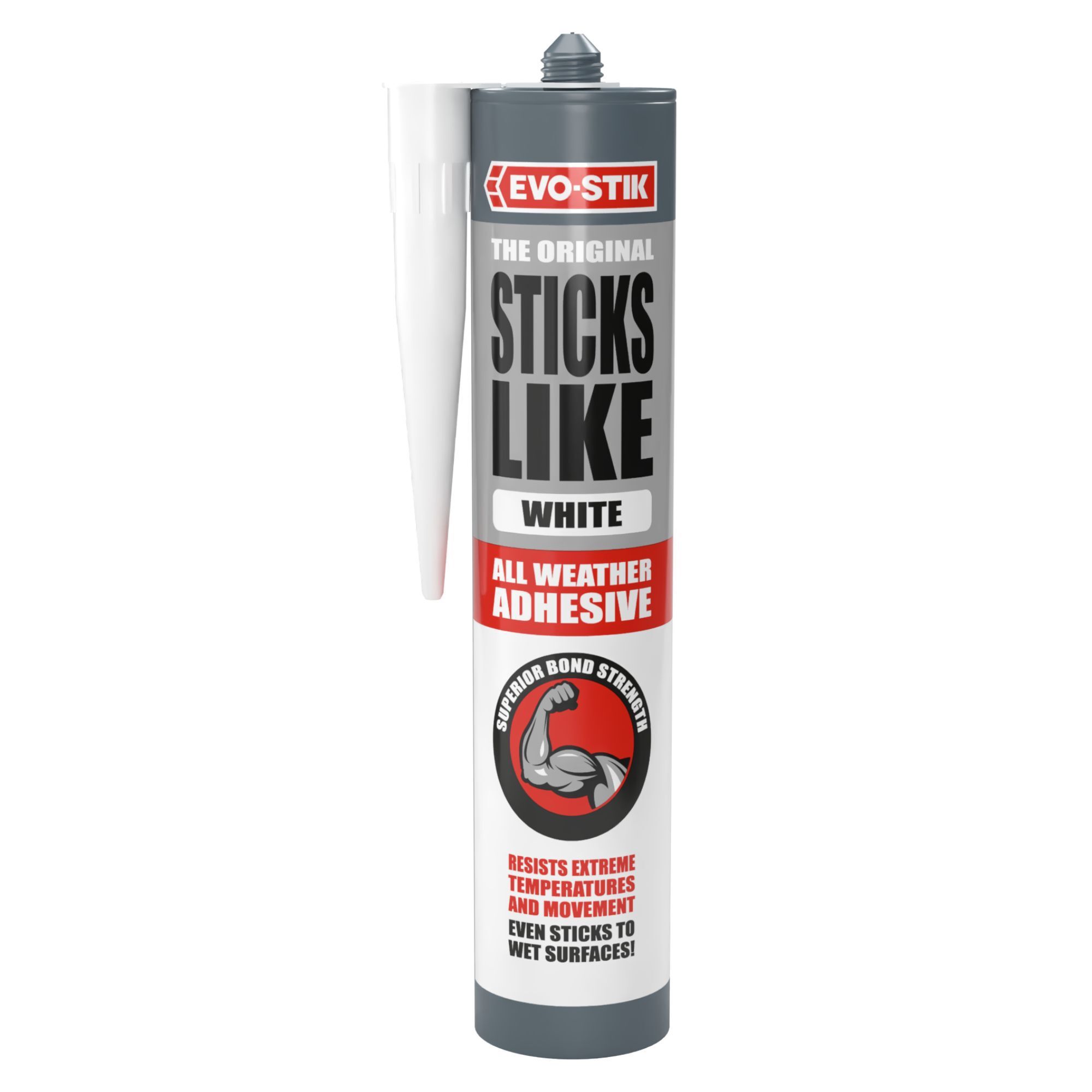 Evo-Stik Sticks Like White Weatherproof Grab adhesive, Volume 290ml