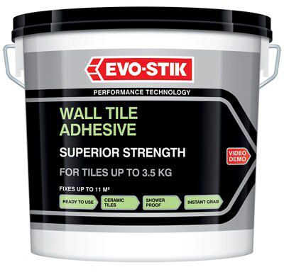 Evo-Stik Superior strength Ready mixed White Tile Adhesive, 12.93kg ...