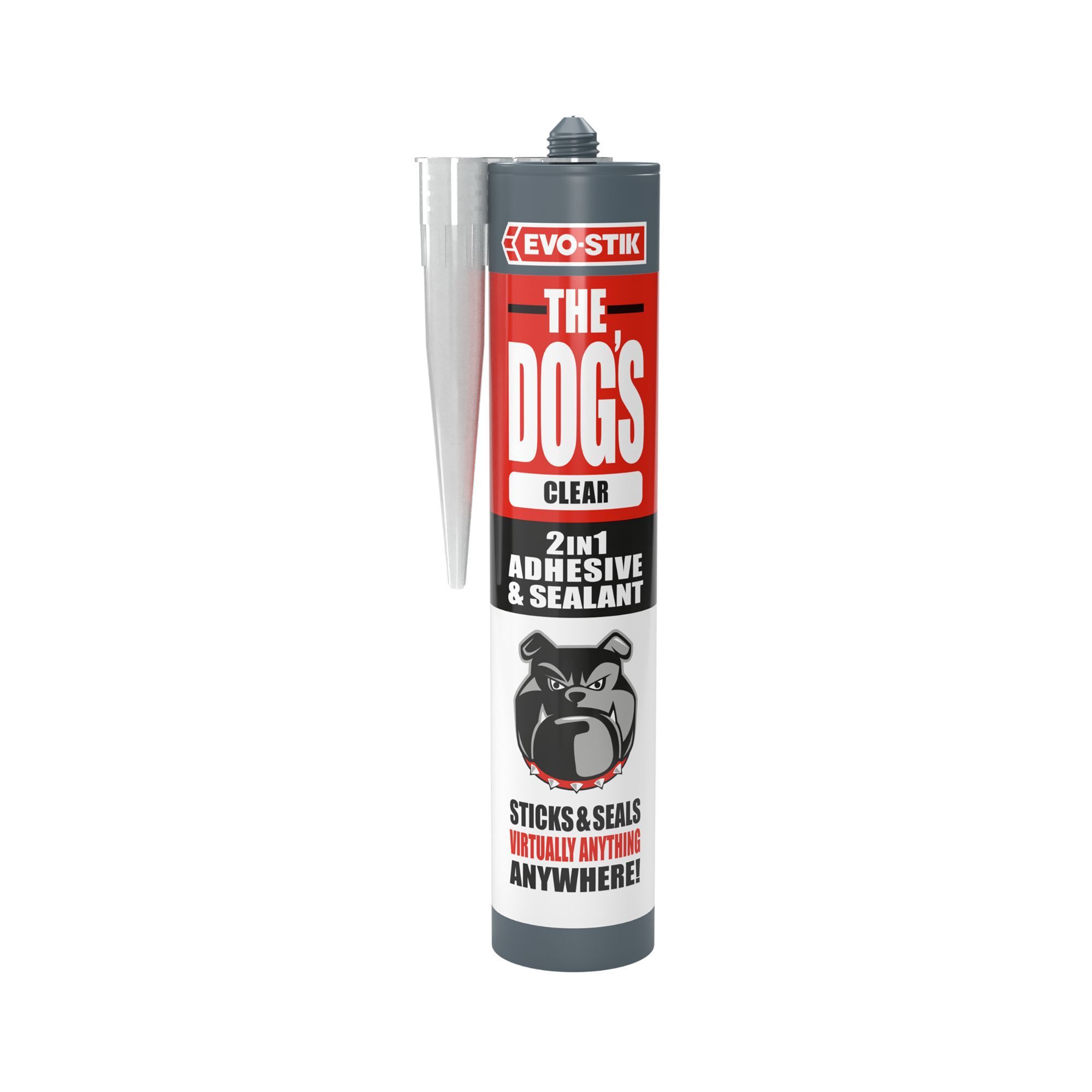 Evo-Stik The Dog's Clear Weatherproof Skirting board Grab adhesive & sealant, Volume 290ml