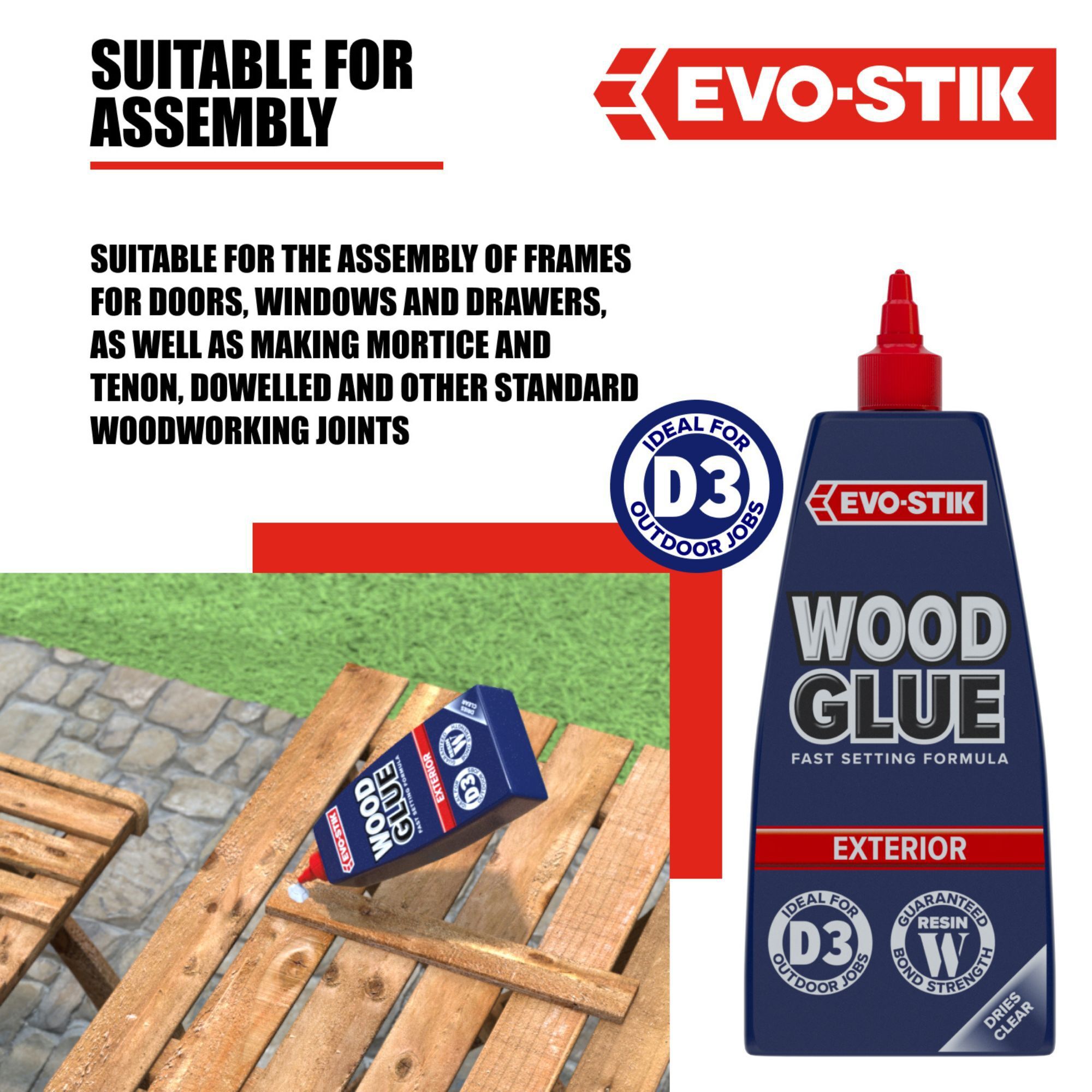 Evo-Stik Wood glue - exterior Adhesive, 1L
