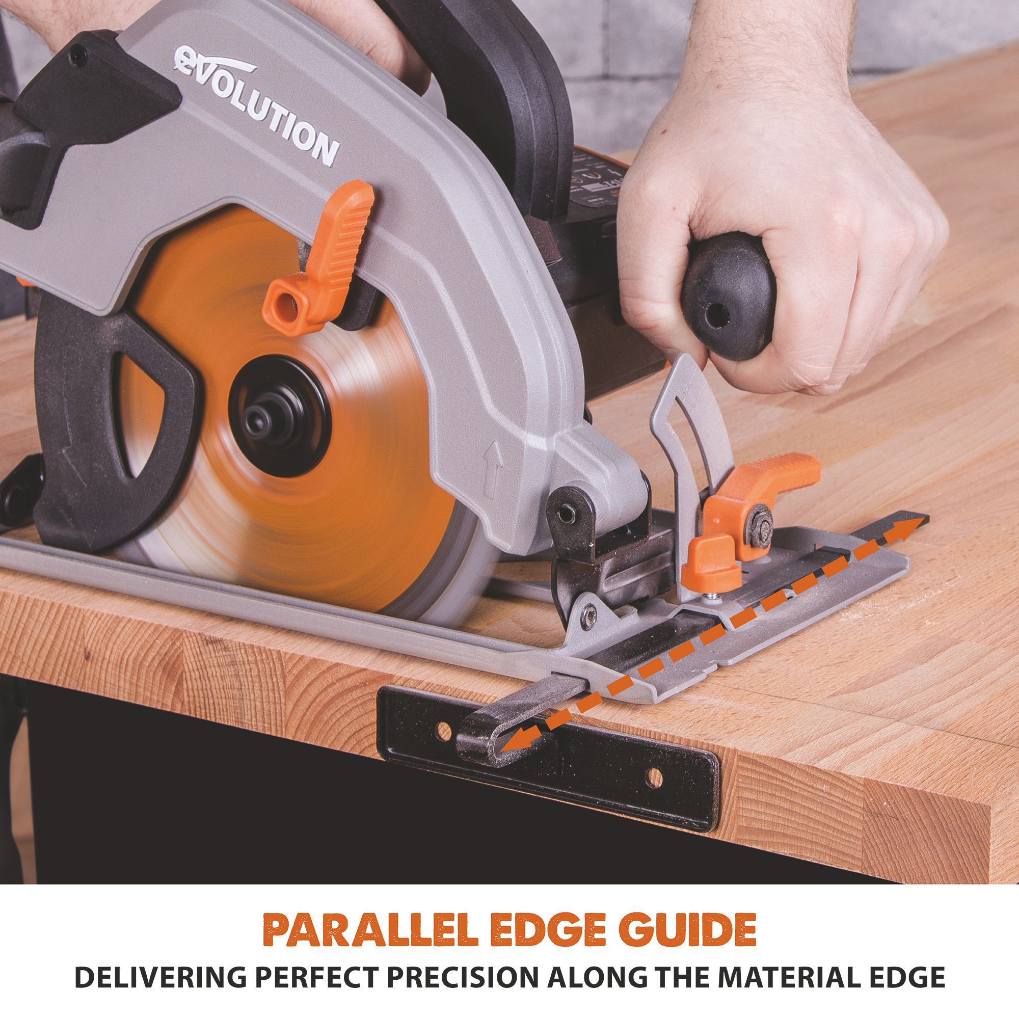 Evolution circular clearance saw guide