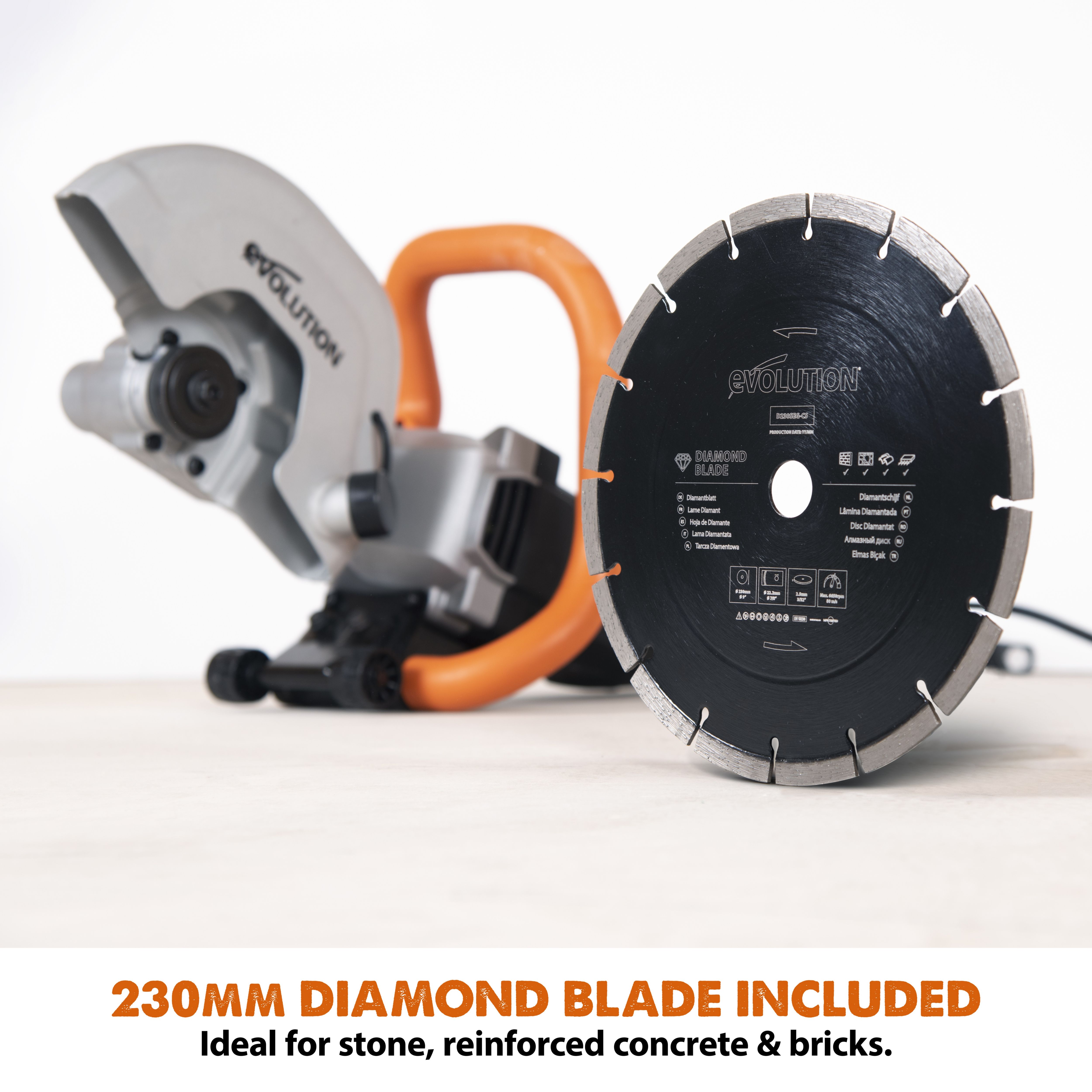 Evolution 2000W 230-240V 230mm Corded Disc cutter R230DCT