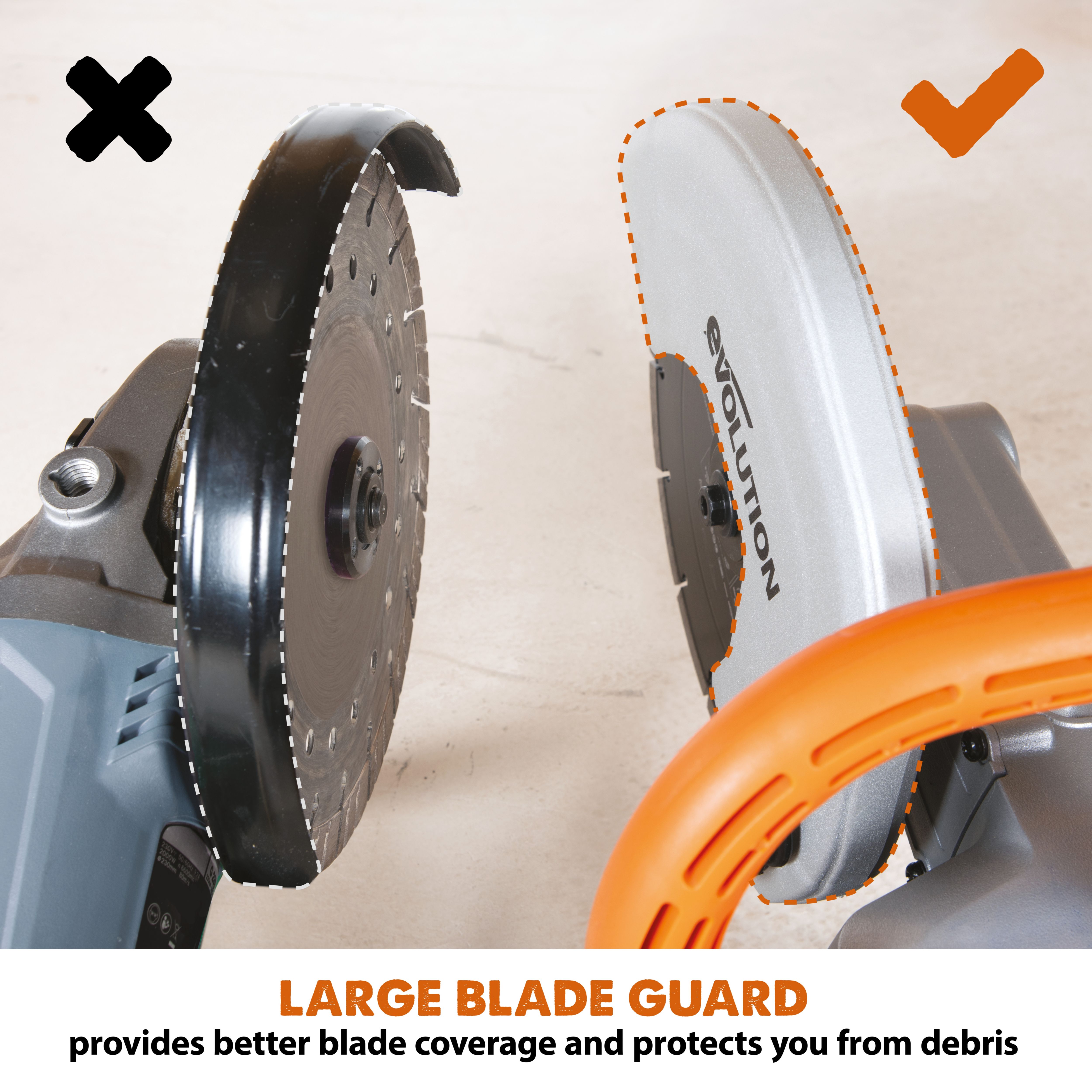 Evolution 2000W 230-240V 230mm Corded Disc cutter R230DCT