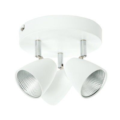 Evolve Matt White Mains-powered 3 lamp Living room Spotlight