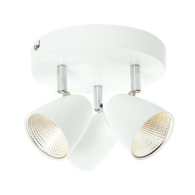 Evolve Matt White Mains-powered 3 lamp Living room Spotlight