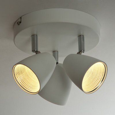Evolve Matt White Mains-powered 3 lamp Living room Spotlight