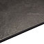Exilis 12.5mm Black Slate effect Laminate Square edge Kitchen Curved Worktop, (L)950mm
