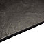 Exilis 12.5mm Zinc Argente Black Slate effect Laminate Square edge Kitchen Curved Worktop, (L)950mm