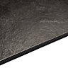 Exilis 12.5mm Zinc Argente Black Stone effect Laminate Square edge Kitchen Breakfast bar Worktop, (L)3020mm