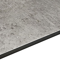 Exilis Woodstone Grey Square edge Laminate Worktop 1.25cm x 42.5cm x 240cm