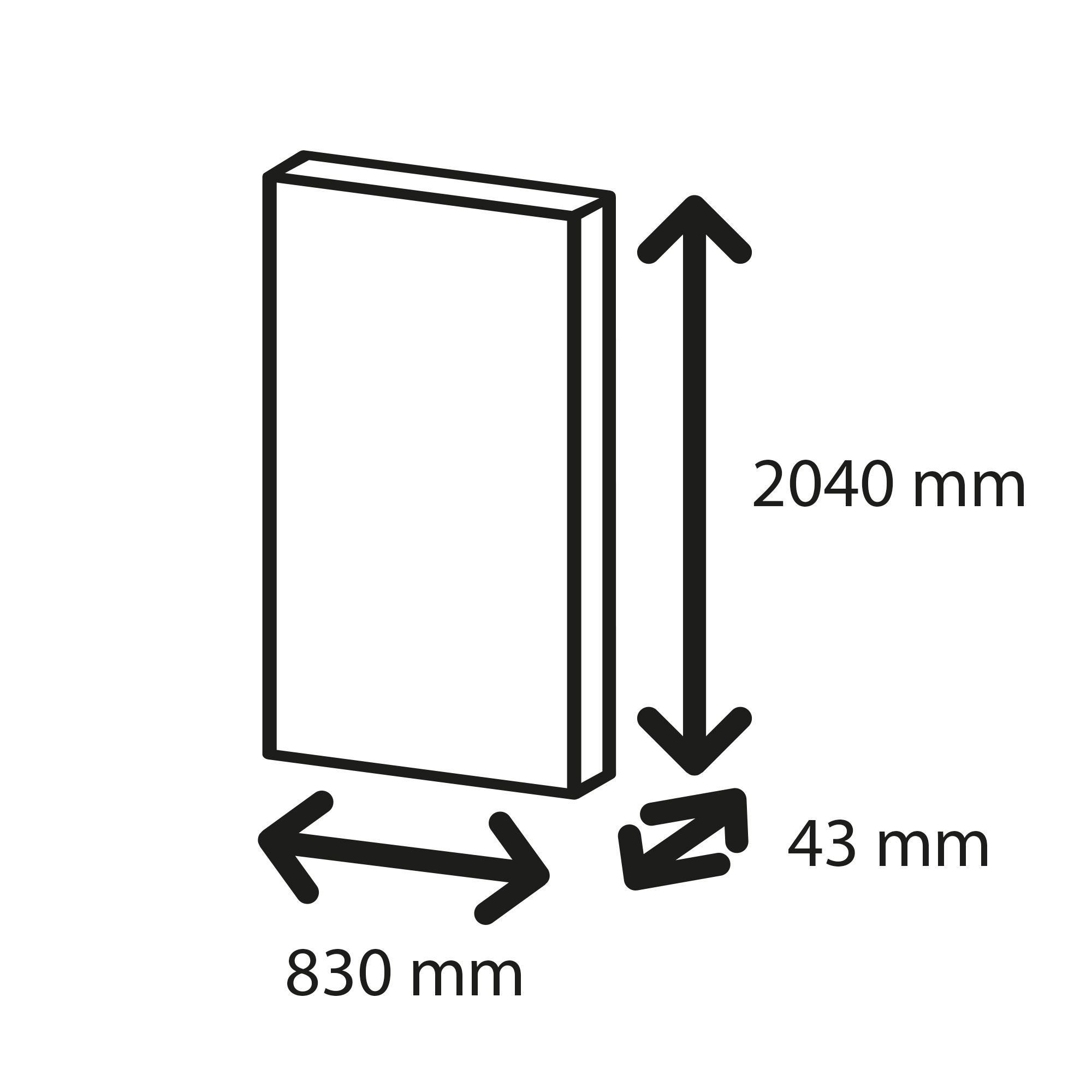 Exmoor Unglazed Flush Grey MDF Internal Sliding Door, (H)2040mm (W)826mm