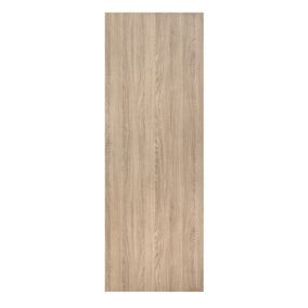Exmoor Unglazed Flush MDF Oak veneer Internal Sliding Door, (H)2040mm (W)826mm