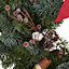 Extra large Bow & pine cone Real Wreath