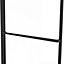 Ezili Straight 1 Panel Black frame Bath screen, (W)850mm