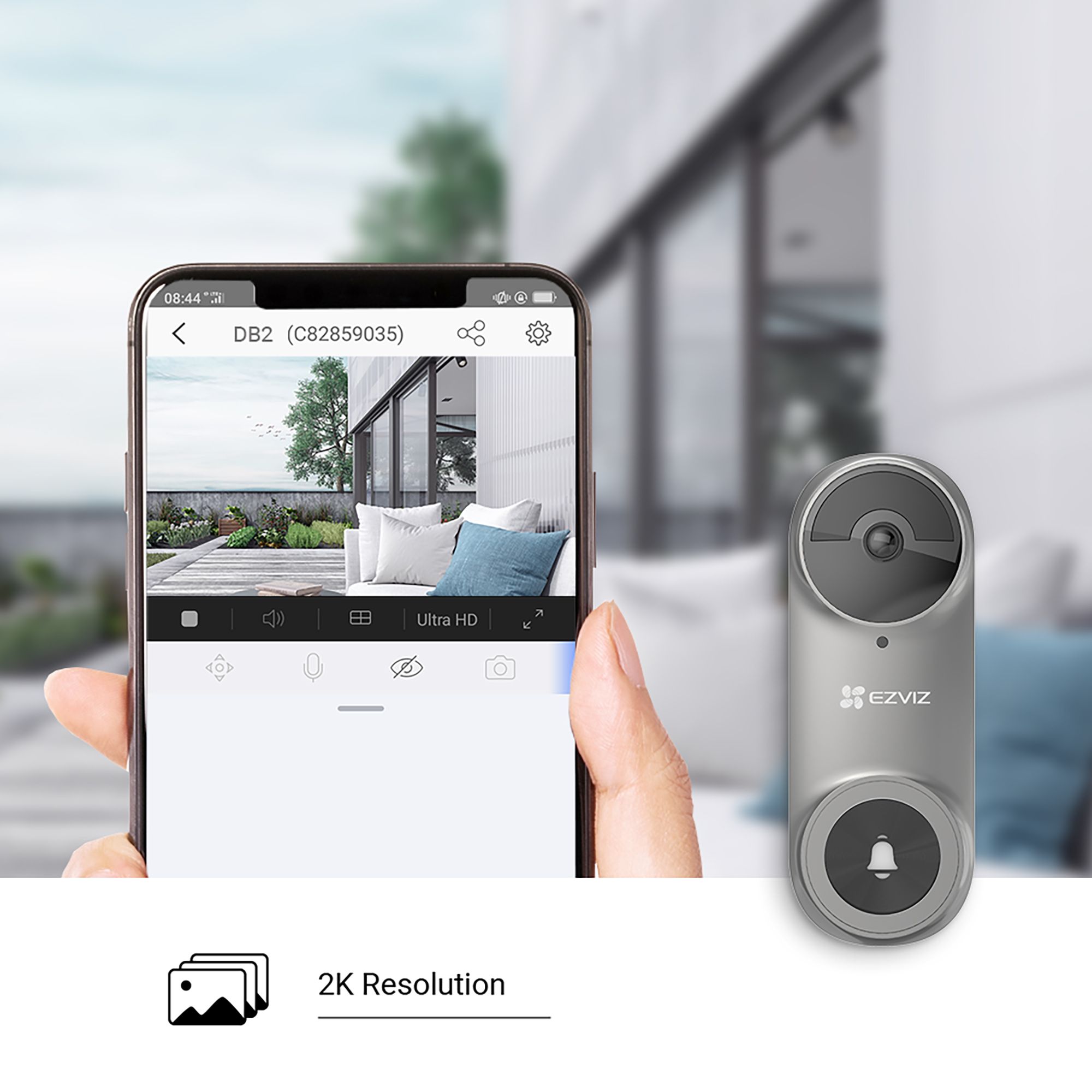 Ezviz DB2 Grey Wireless Video doorbell