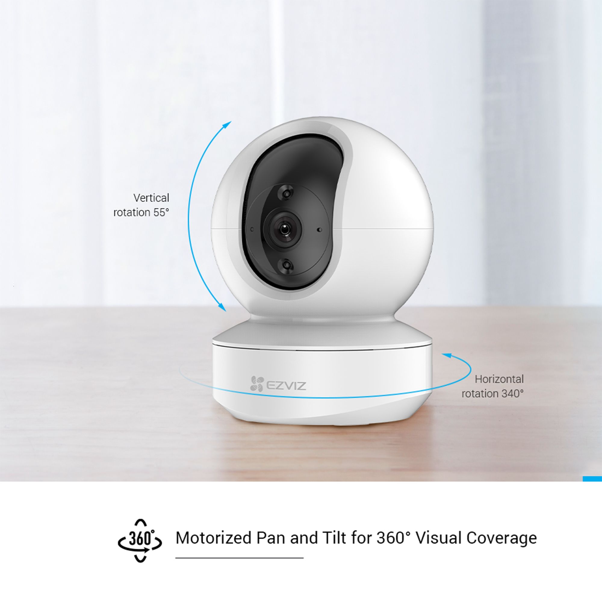 EZVIZ TY1 Wireless Indoor Pan tilt Smart camera White - Main Image