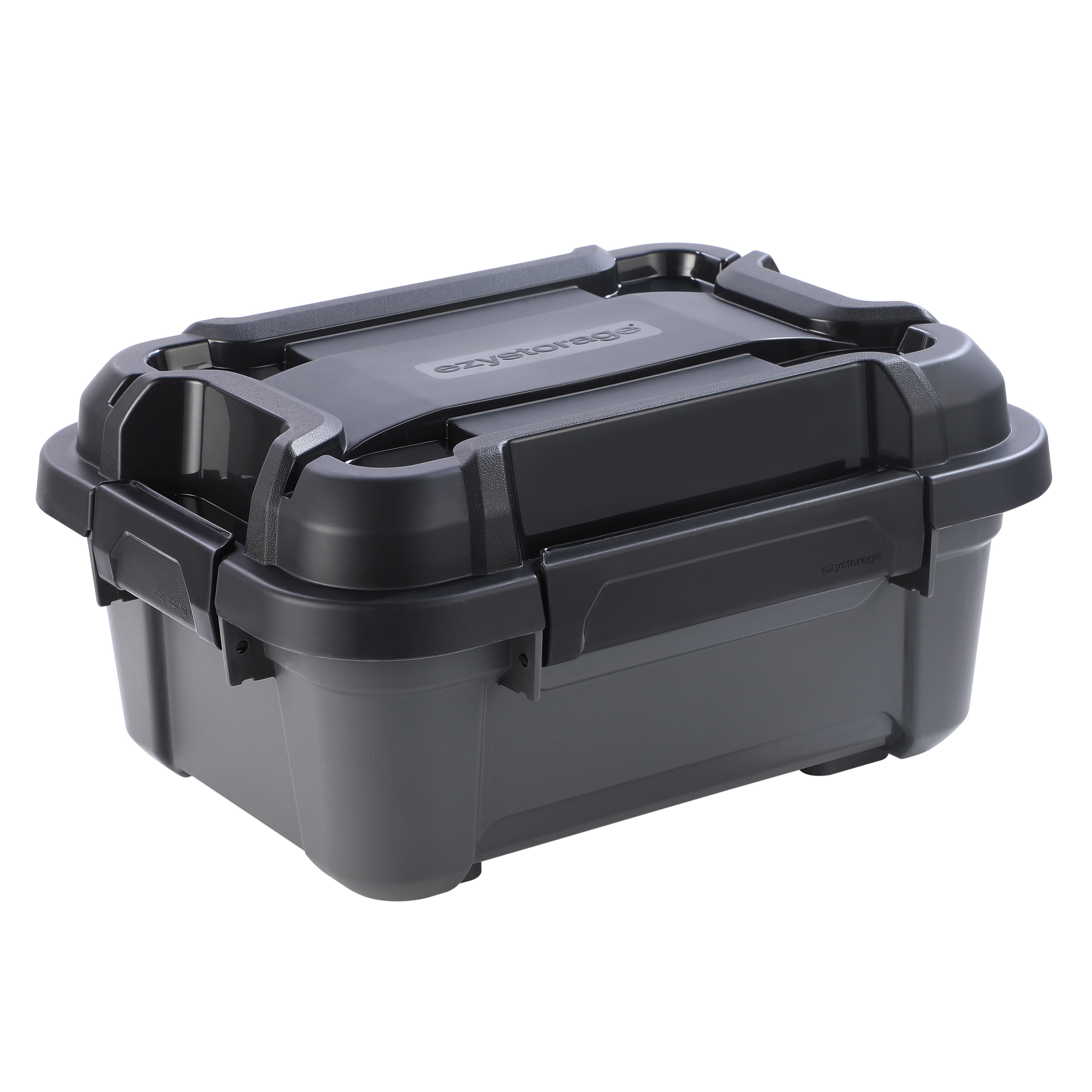 Ezy Storage Bunker Tough Black 12L XS Stackable Storage Box With Lid ...