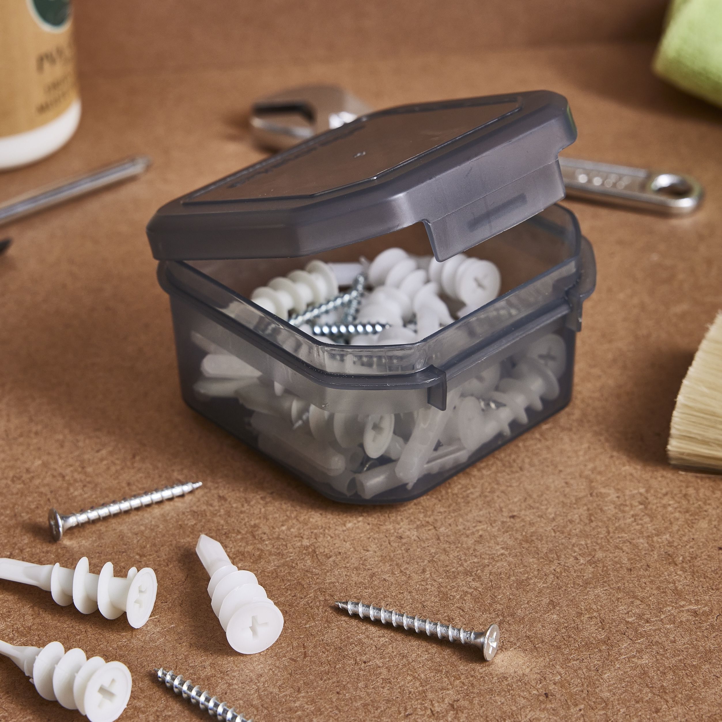 Ezy Storage Bunker tough Clear Organiser with 1 compartments