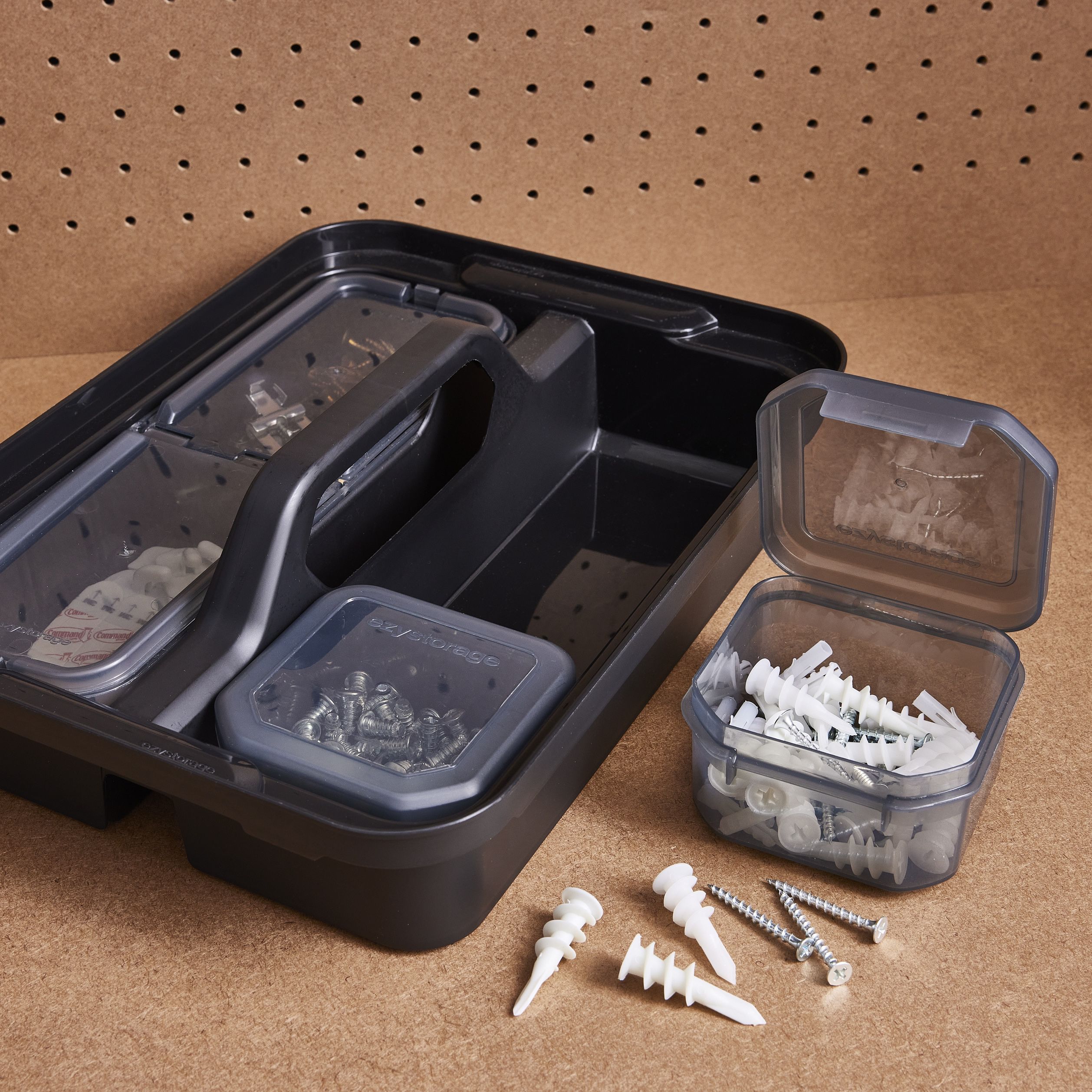 Ezy Storage Bunker tough Clear Organiser with 1 compartments