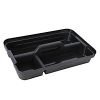 Ezy Storage Bunker tough Grey Insert tray with 3 compartment