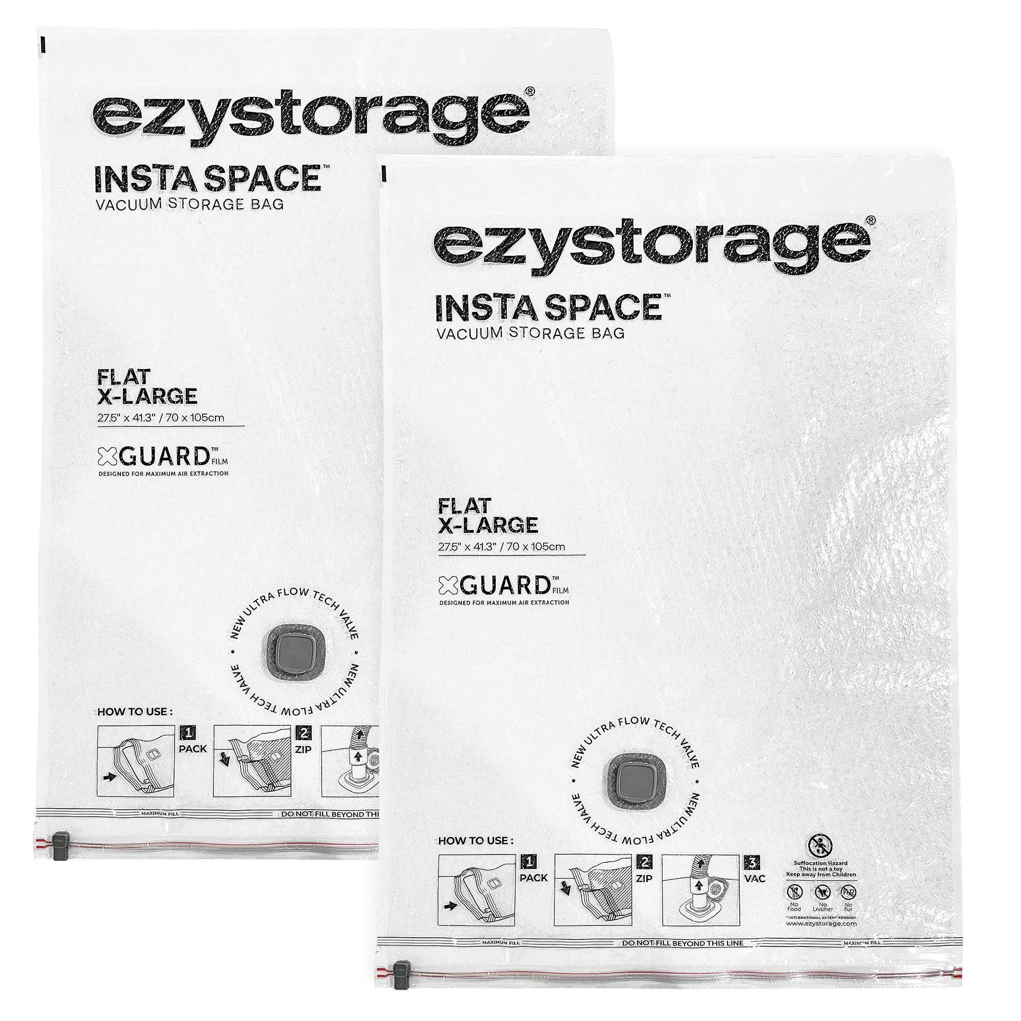 Ezy Storage Insta space XL Vacuum storage bag, Pack of 2