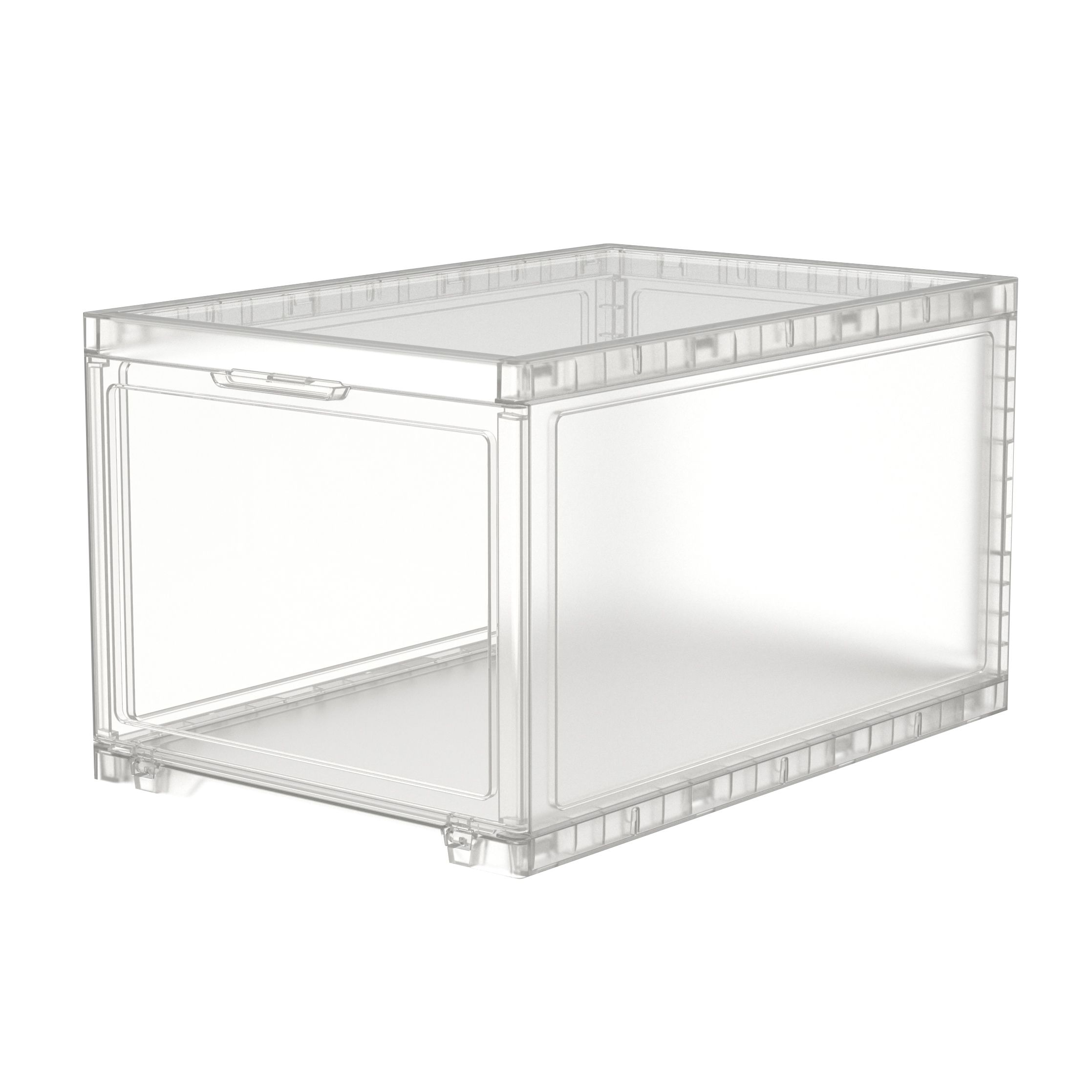 Ezy Storage Lada Clear 12L Medium Stackable Storage box & Integrated ...