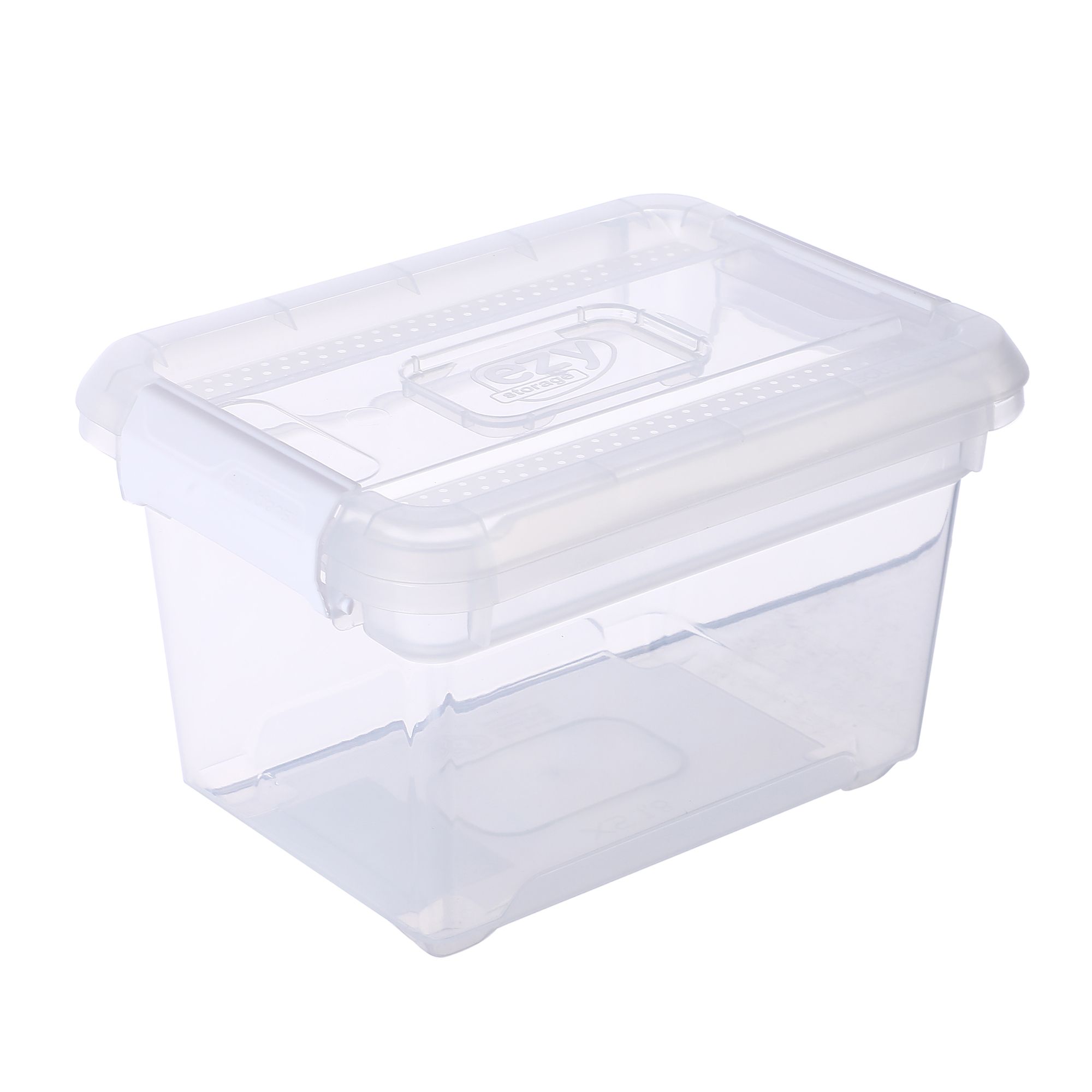 Ezy Storage Solutions+ Clear 1.8L Small Plastic Stackable Storage box ...