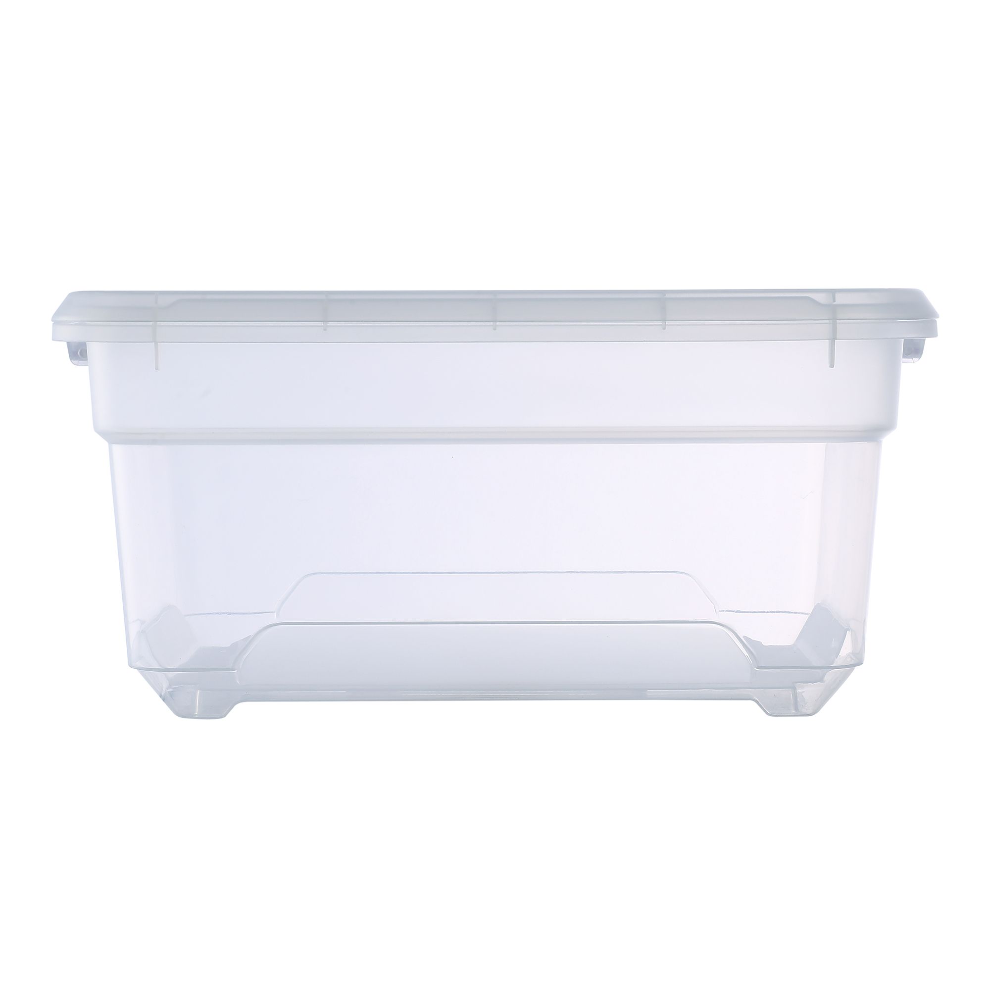 Ezy Storage Solutions+ Clear 13L Medium Plastic Stackable Storage box ...