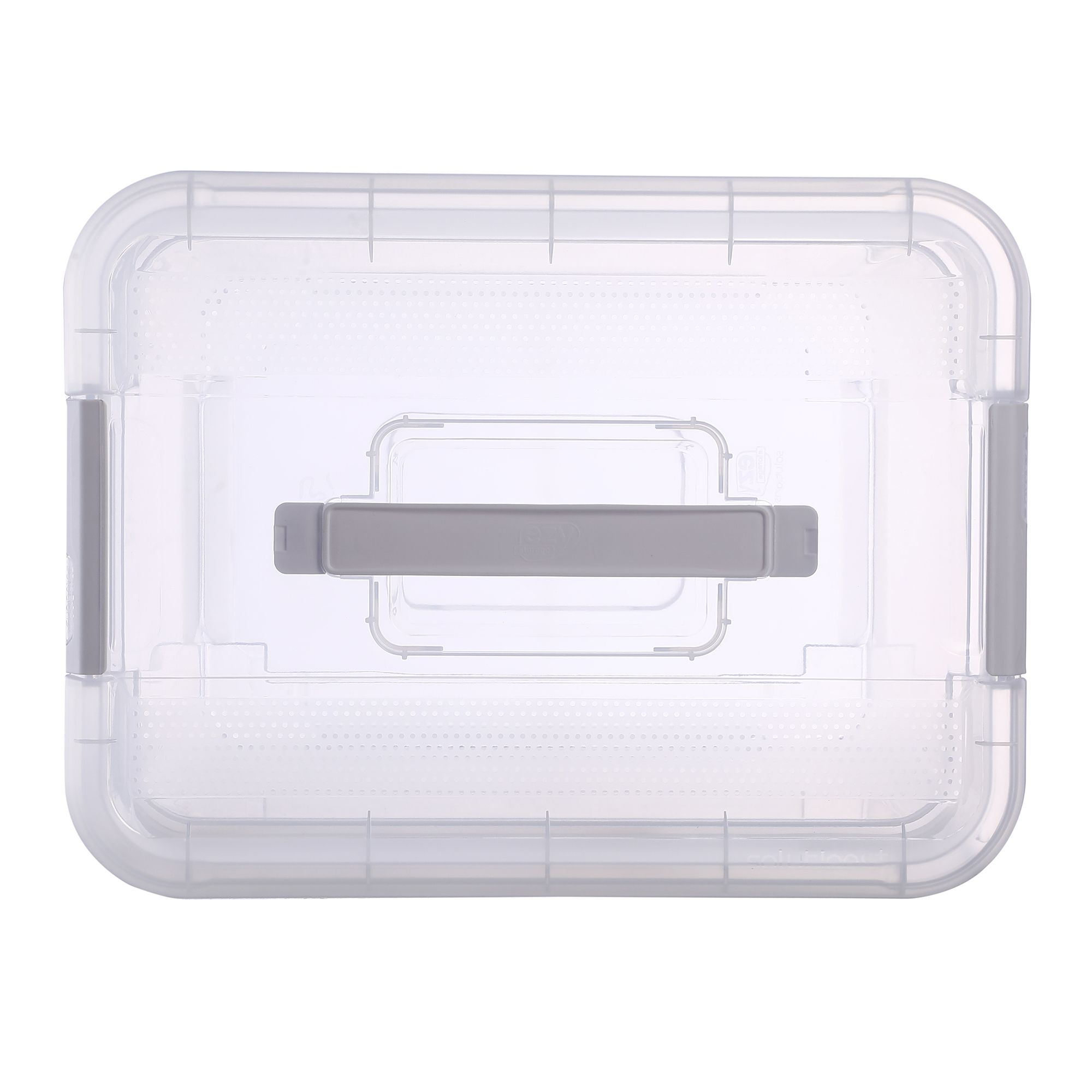 Ezy Storage Solutions+ Clear 18L Medium Plastic Stackable Storage box ...