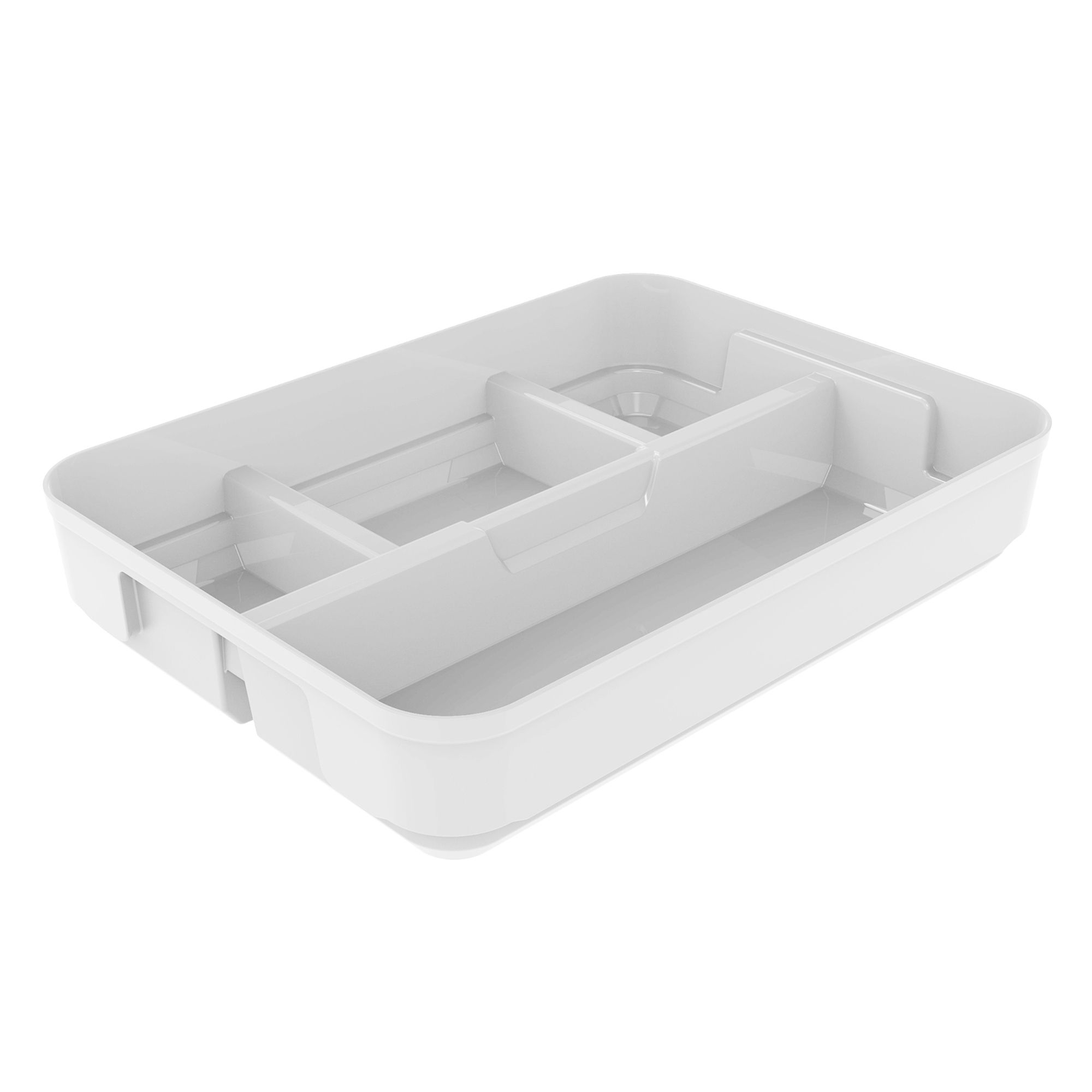 Ezy Storage Solutions+ White Small Insert tray with 4 compartments