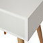 Fabro Matt white Bedside table (H)25cm (W)35cm (D)30cm