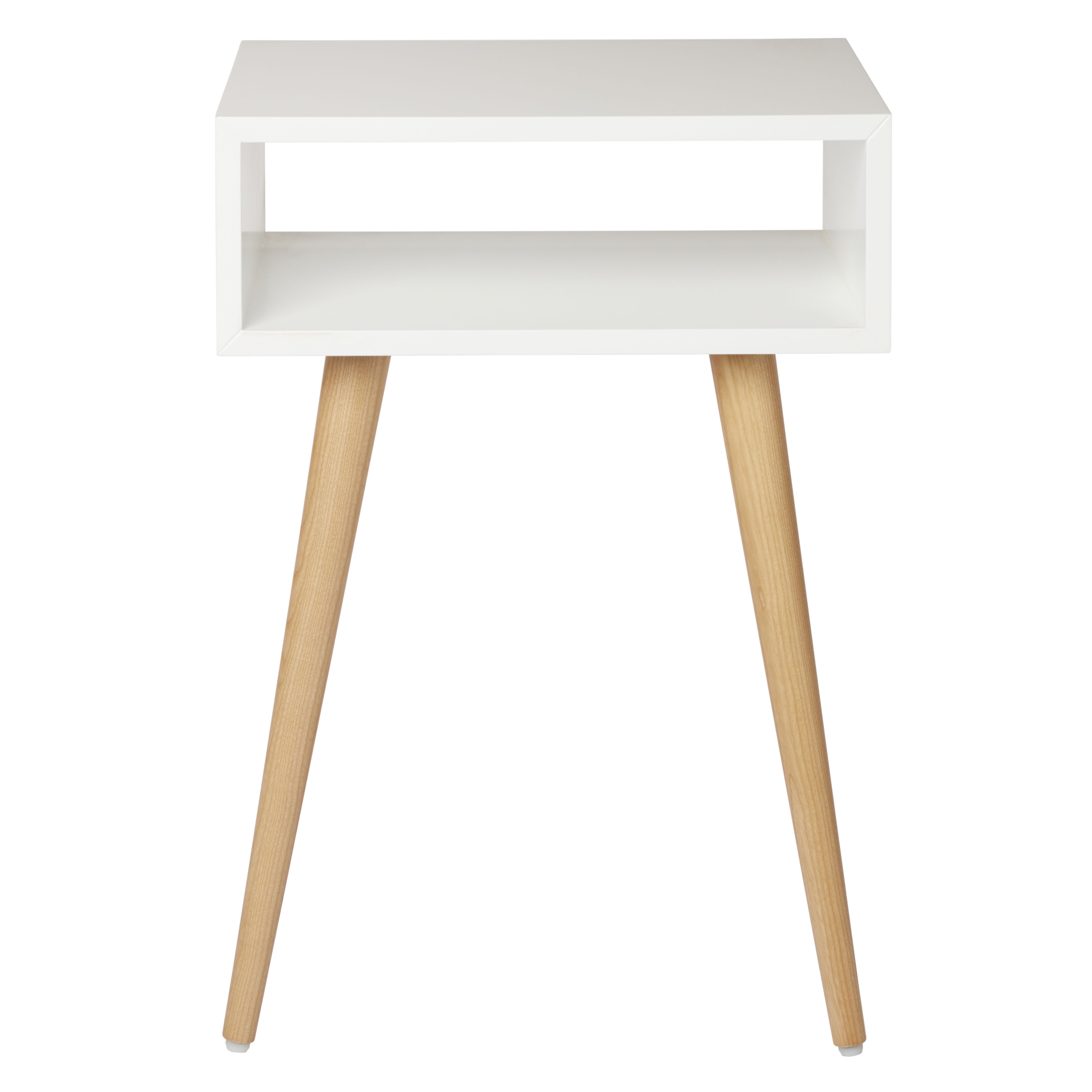 Fabro Matt white Bedside table (H)56cm (W)40cm (D)30cm