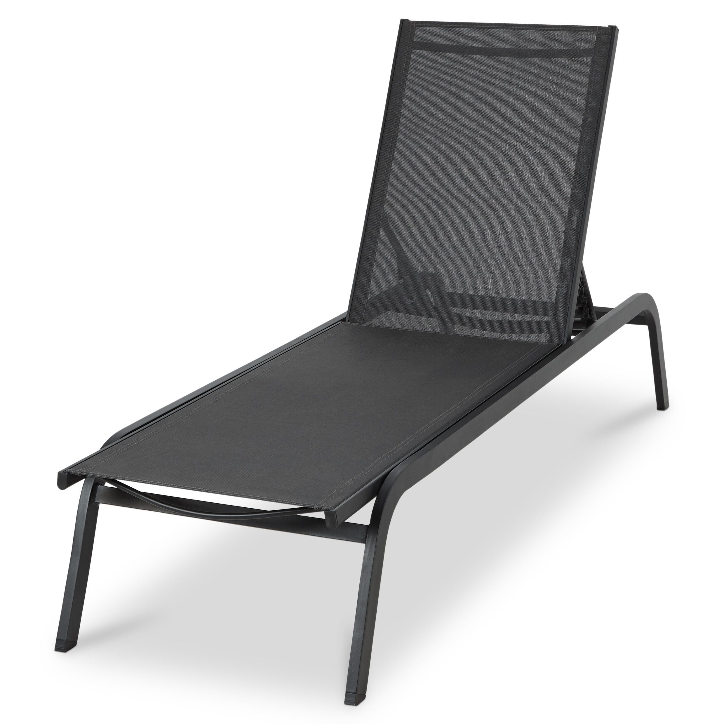 Falke Black Metal Sun lounger | DIY at B\u0026Q