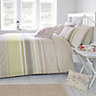 Falmouth Striped Green & taupe Single Bedding set