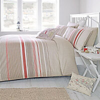 Falmouth Striped Terracotta Double Bedding set