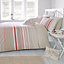 Falmouth Striped Terracotta Single Bedding set