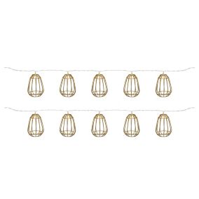 Faroz Cage Solar-powered Warm white 10 Integrated LED Outdoor String lights